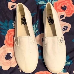 White Slip-on Vans